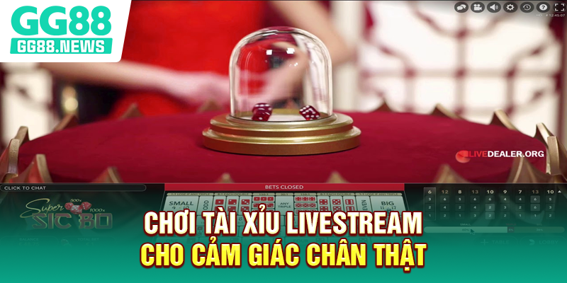 Chơi tài xỉu livestream cho cảm giác chân thật