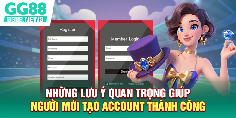 Những lưu ý quan trọng giúp người mới tạo account thành công Những lưu ý quan trọng giúp người mới tạo account thành công